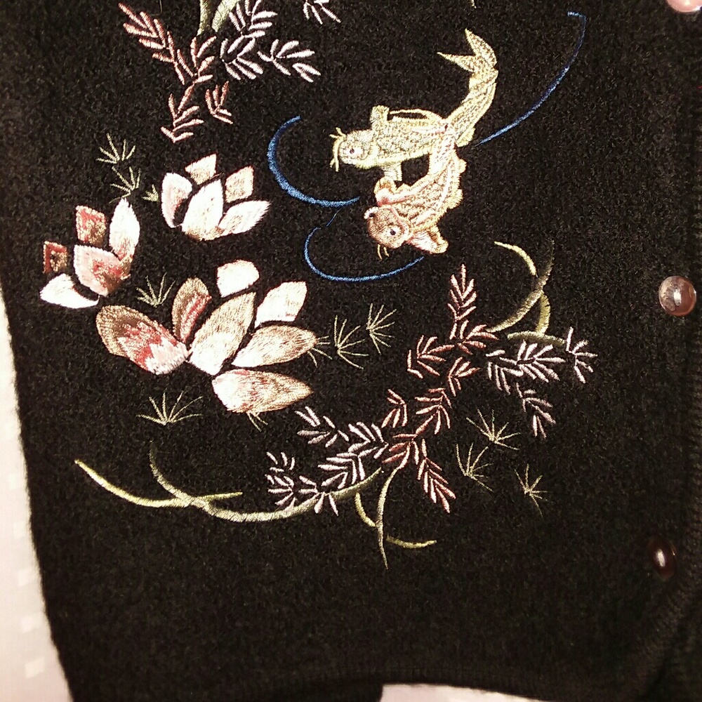 Jillian Jones 100% Boiled Wool Cardigan Sz M